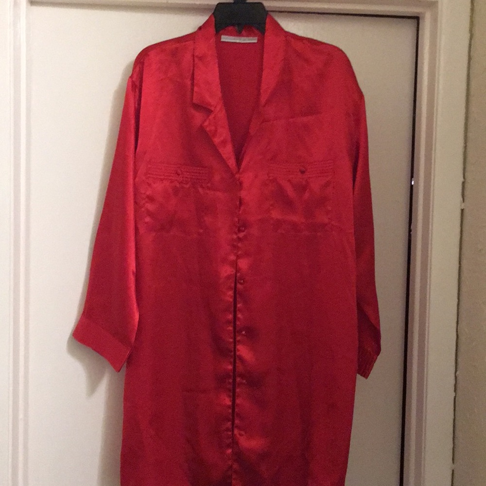 Satin sleep wear short robe